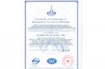 Certificate of Conformity of Management System Certification